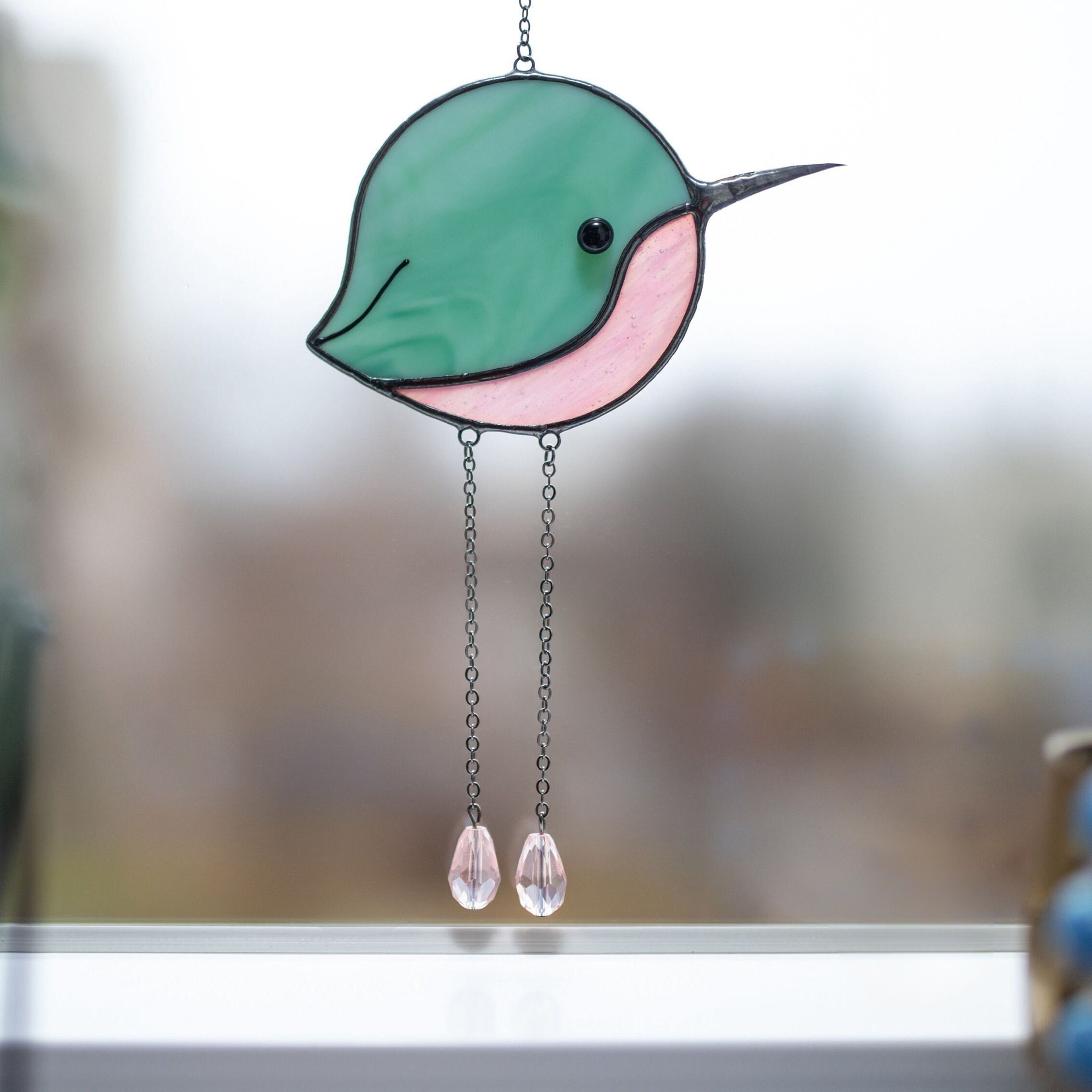 Stained glass Hummingbird Suncatcher