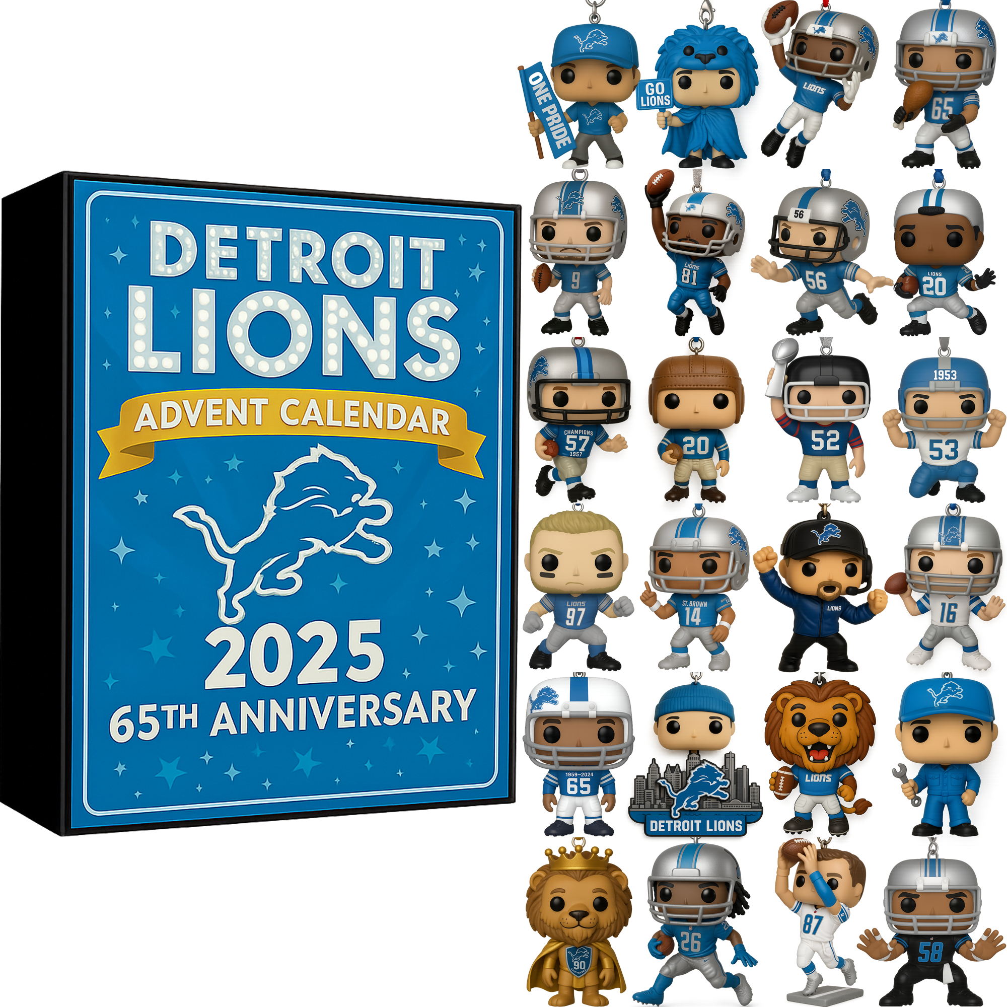 Detroit Lions 2025 Advent Calendar – 65th Anniversary Edition