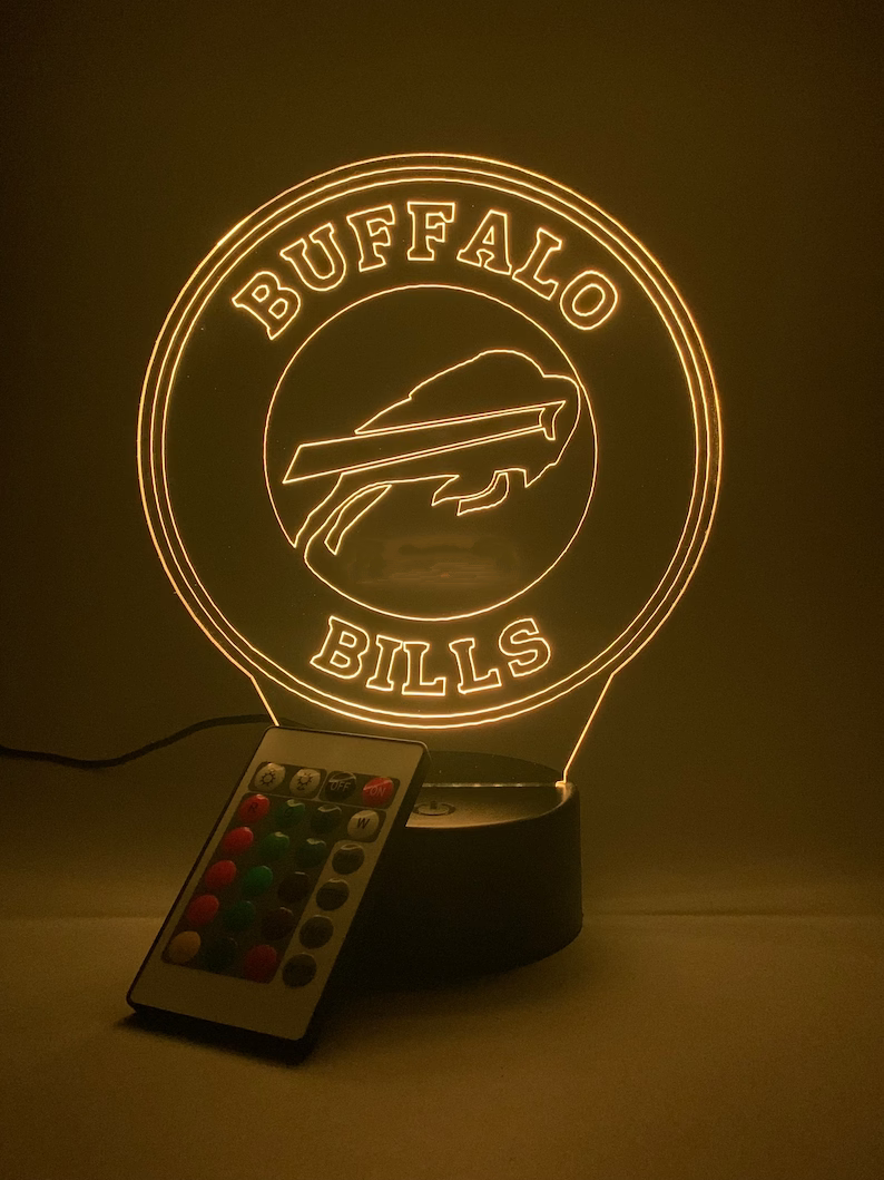 BUFFALO BILLS 3D LAMP PERSONALIZED