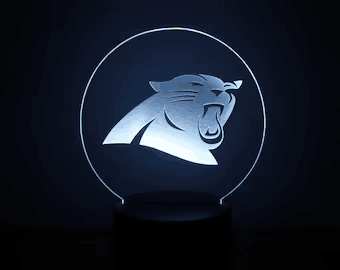 CAROLINA PANTHERS 3D LED LIGHT LAMP