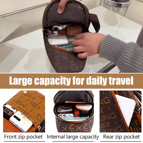💥Last Day Promotion-[SAVE 50% OFF]--Genuine Leather Waterproof Large Capacity Crossbody Bag--BUY 2 GET FREE SHIPPING