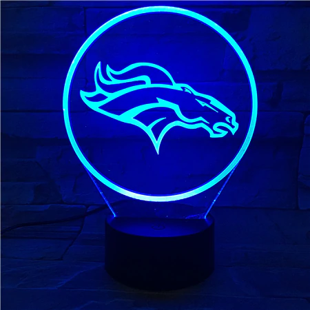DENVER BRONCOS 3D LED LIGHT LAMP