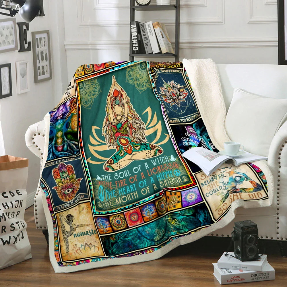 Yoga Namaste Sofa Throw Blanket