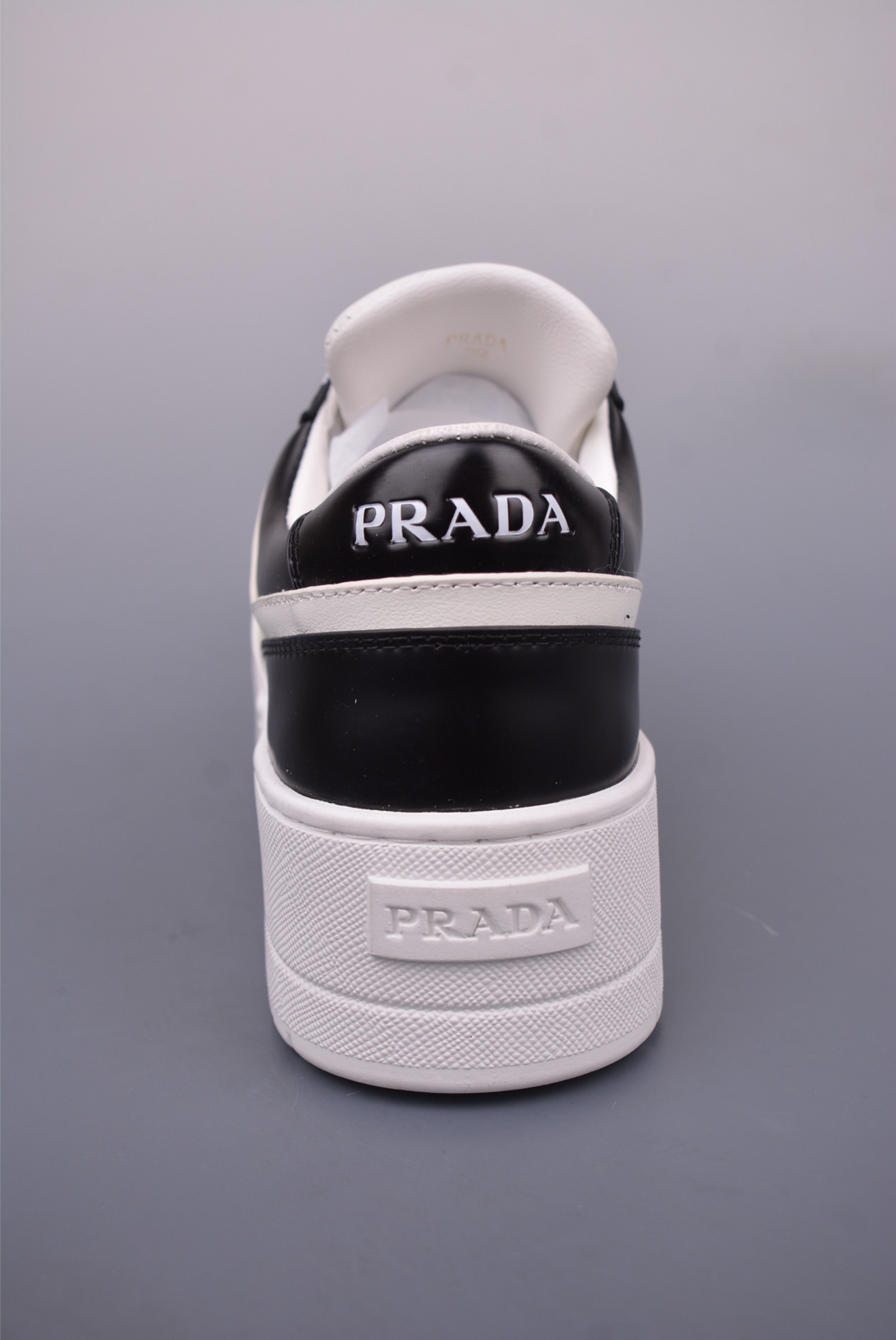 Prada Downtown Bold series thick-soled casual shoes black and white 1E792M_3LPG_F0P09_F_050
