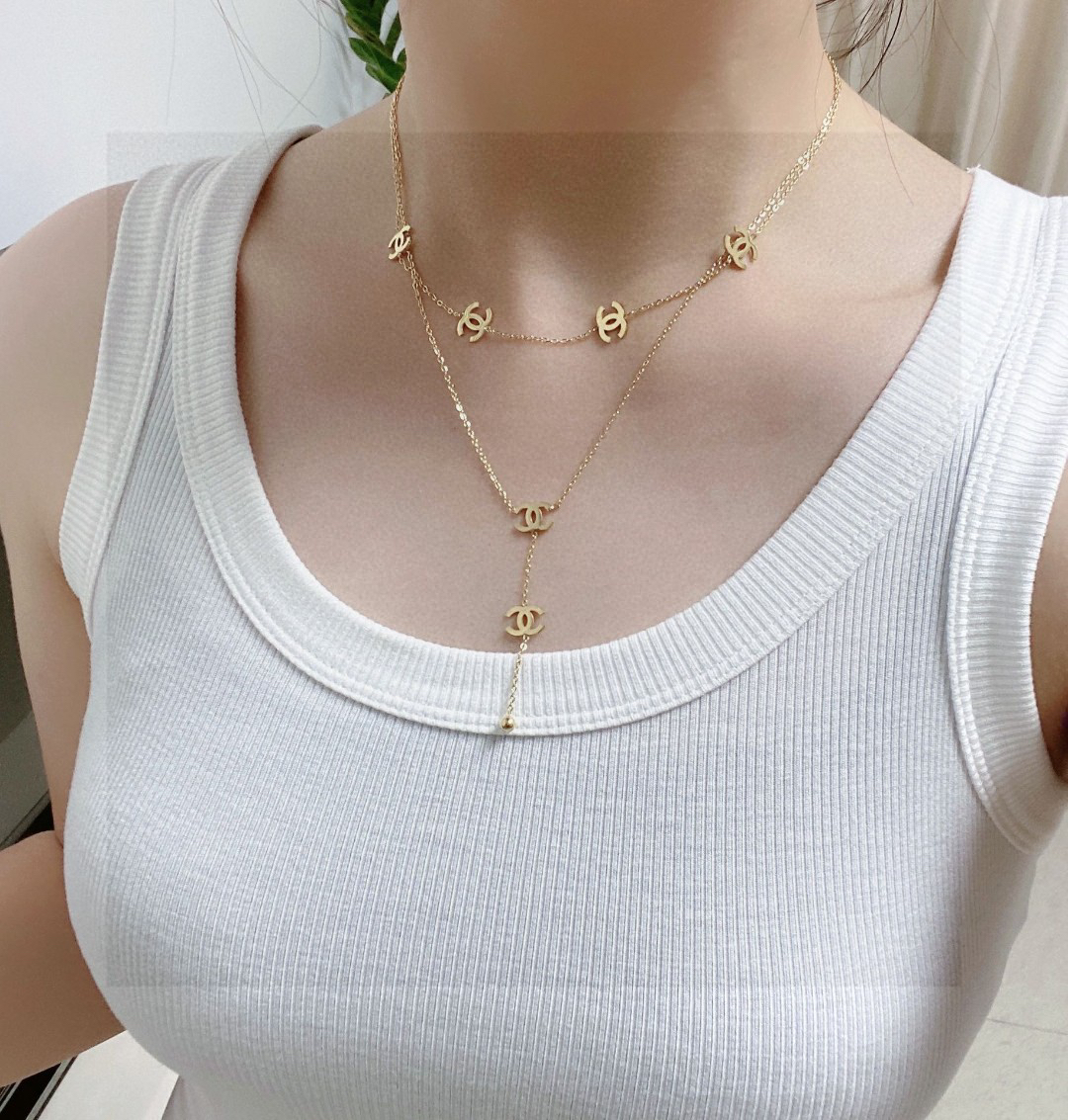 Chanel new double necklace