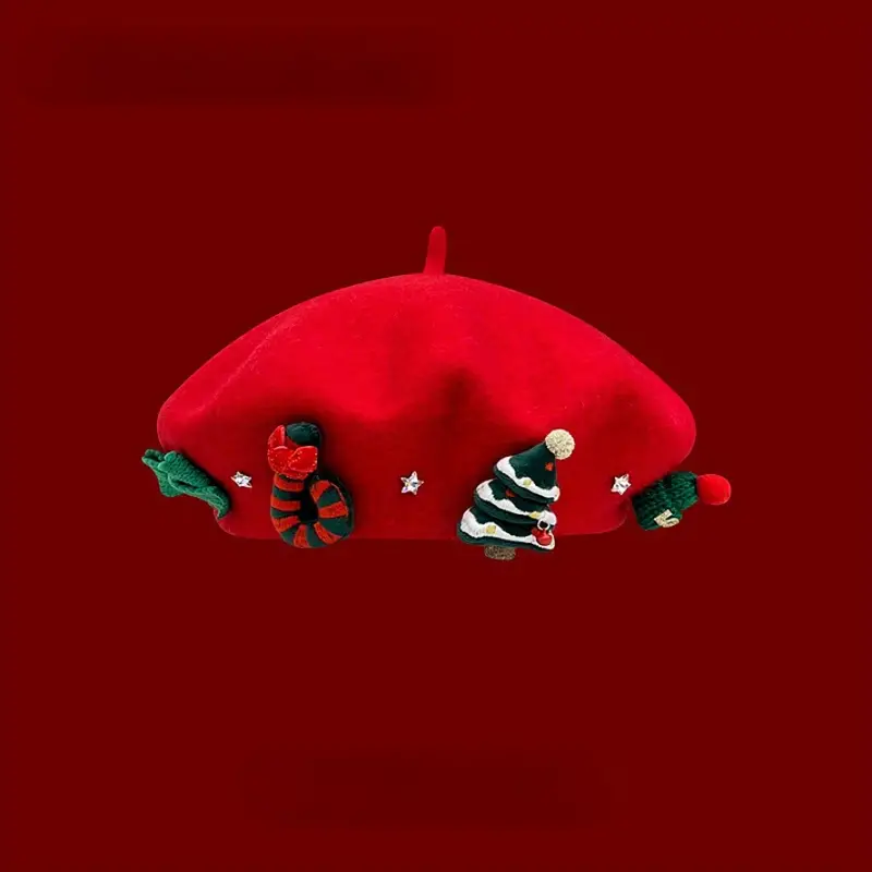 🎅🎅Cute Christmas Element Beret