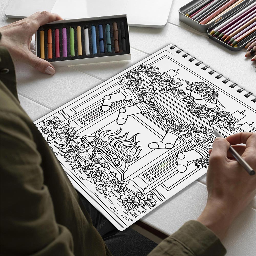 🎄CHRISTMAS ON SALE🔥Christmas Spiral Coloring Book