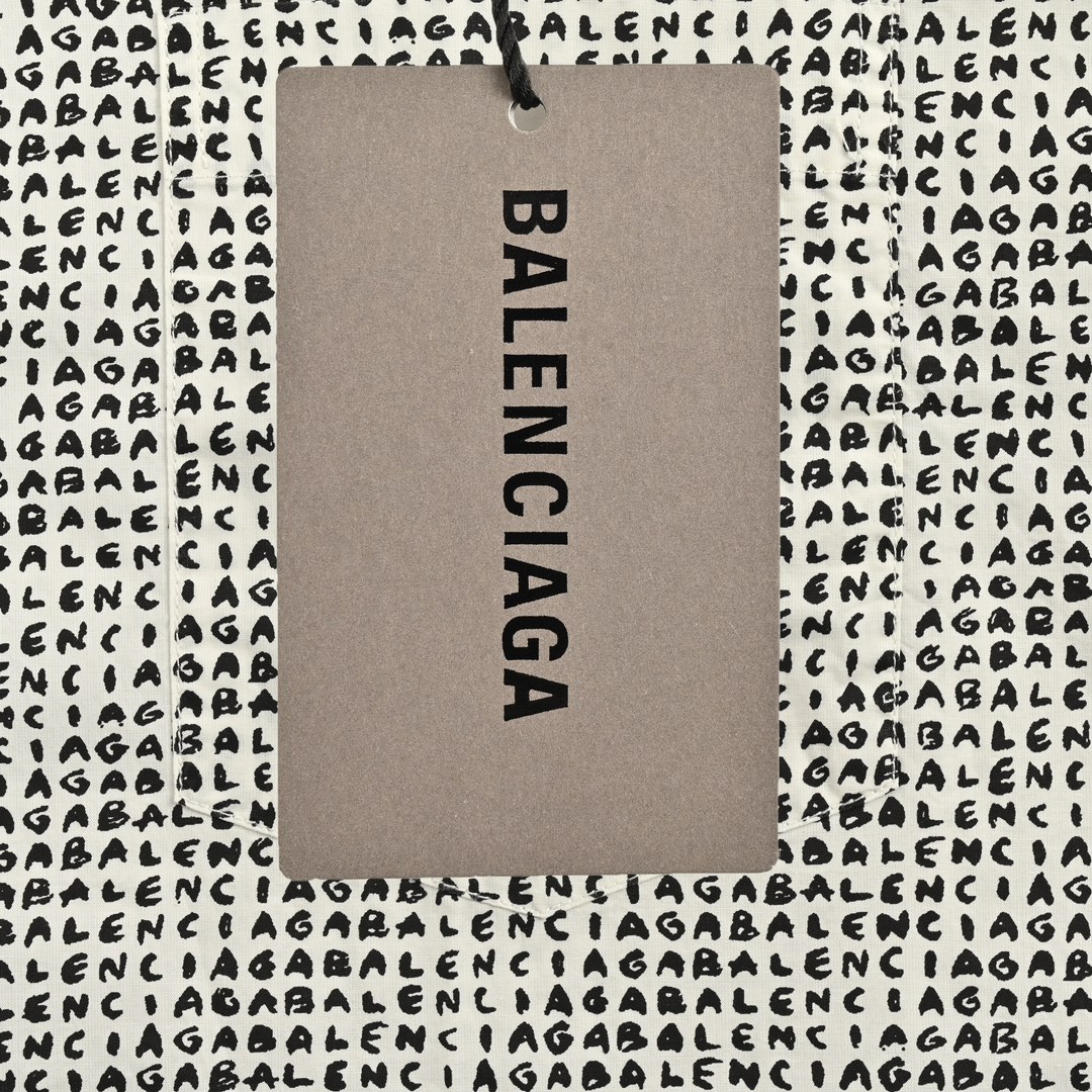 Balenciaga 24Fw Letter Archive Barrage Print Shirt