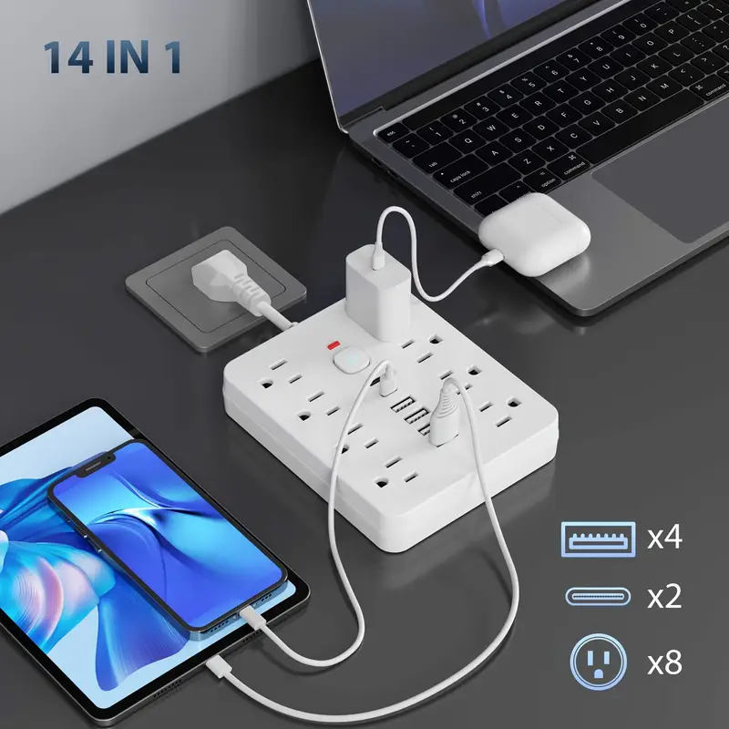 ⚡⚡14 in 1 Multi-function Power Strip