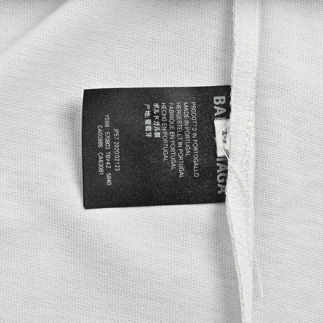 Balenciaga 24ss embroidered cola mud dyed short sleeves