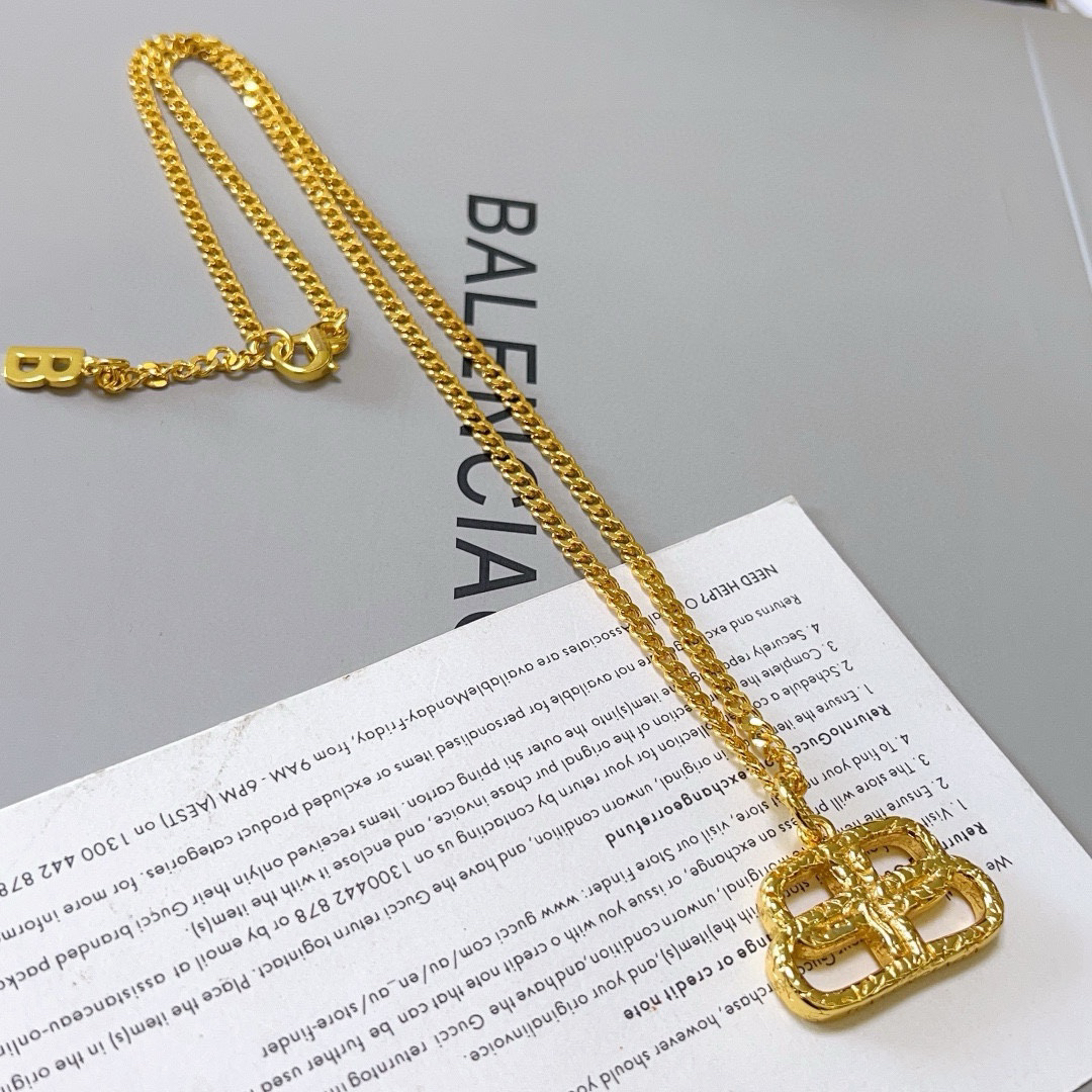 Balenciaga BB gold necklace