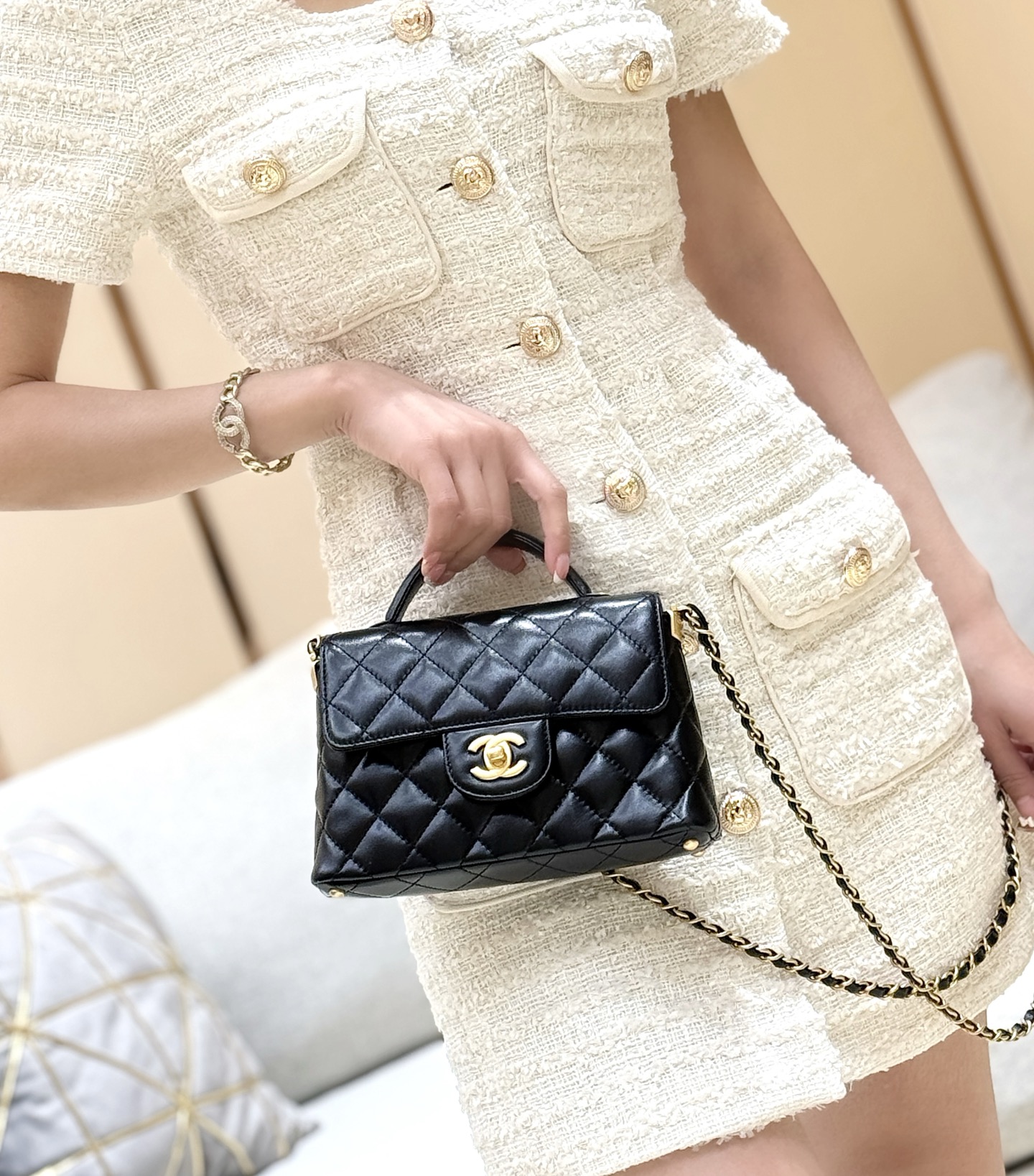 Chanel 25P Spring/Summer Preview Series Horizontal Kelly Handle Bag AS5354 00118