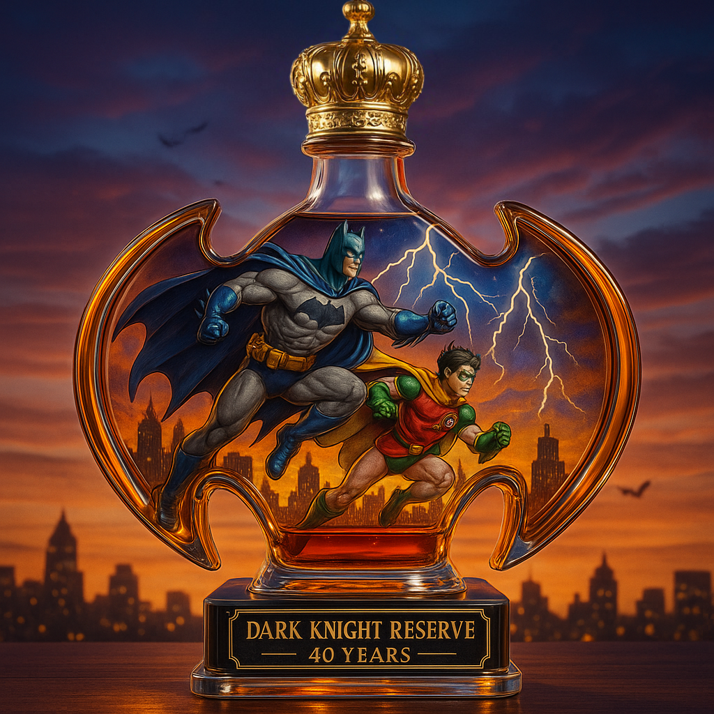 Dark Knight Reserve 40th Anniversary Limited Edition Whiskey Bottle