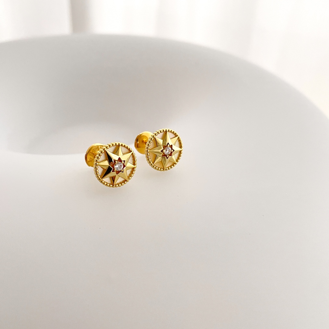 Dior eight-pointed star compass earrings
