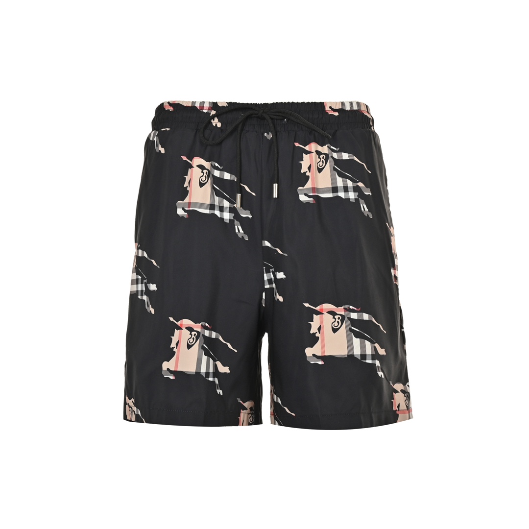 Burberry 24ss check horse beach shorts
