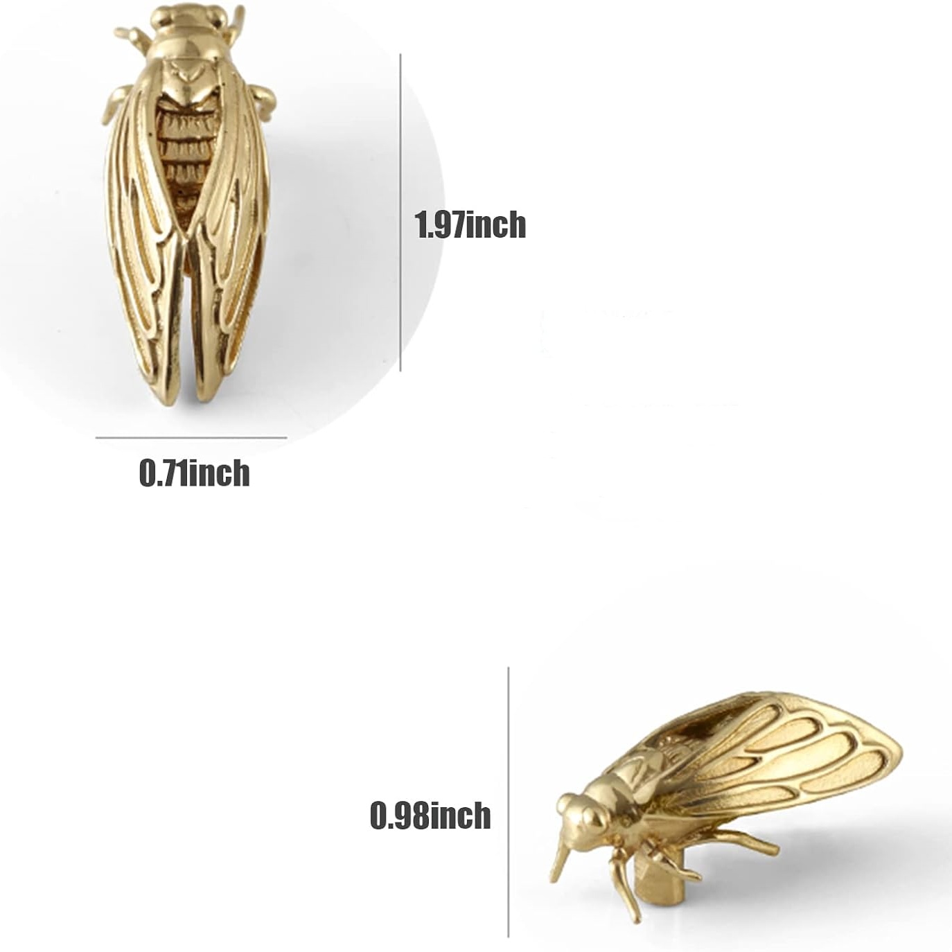 🔥ON SALE🔥Cupboard Furnitures Decoration DIY Brass Knobs-4Pack