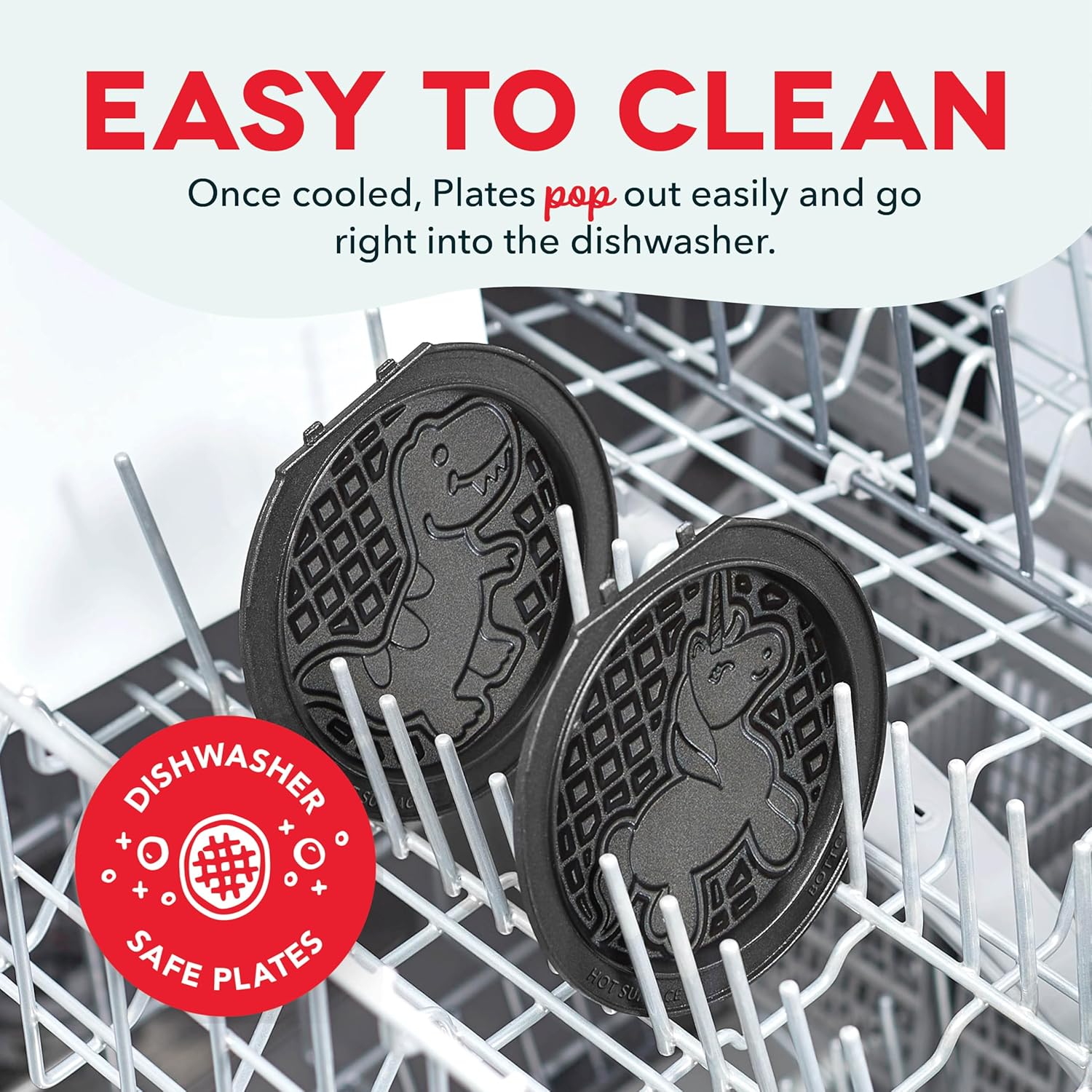 🎄Christmas Hot Sale🎄Removable Holiday Plates: Waffle Iron & Griddle – Nonstick Surface