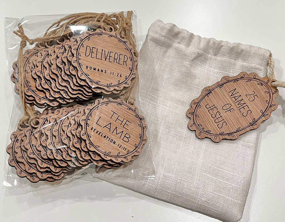 25 Names of Jesus Ornament Set
