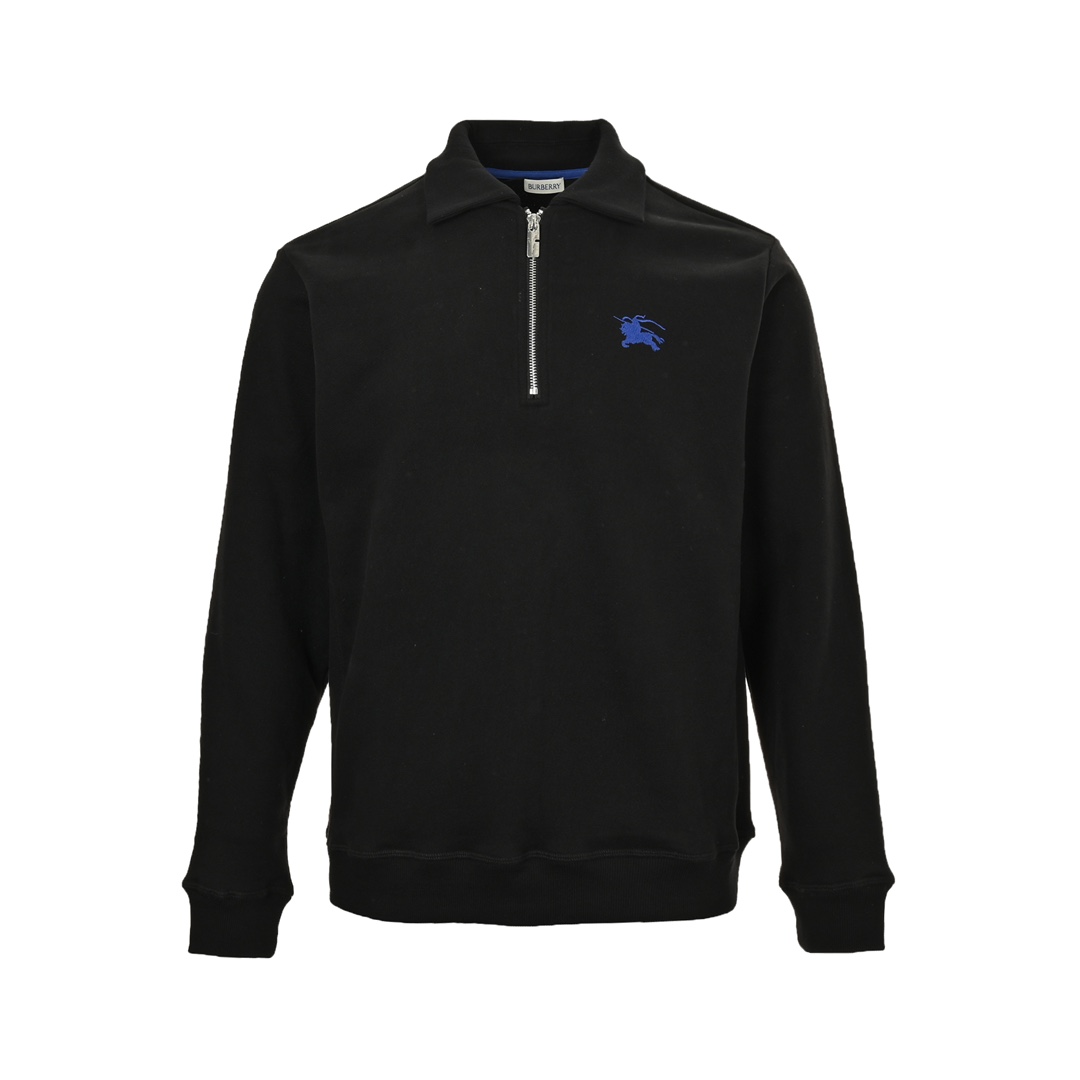 Burberry 24Fw small warhorse embroidered half-zip lapel sweatshirt
