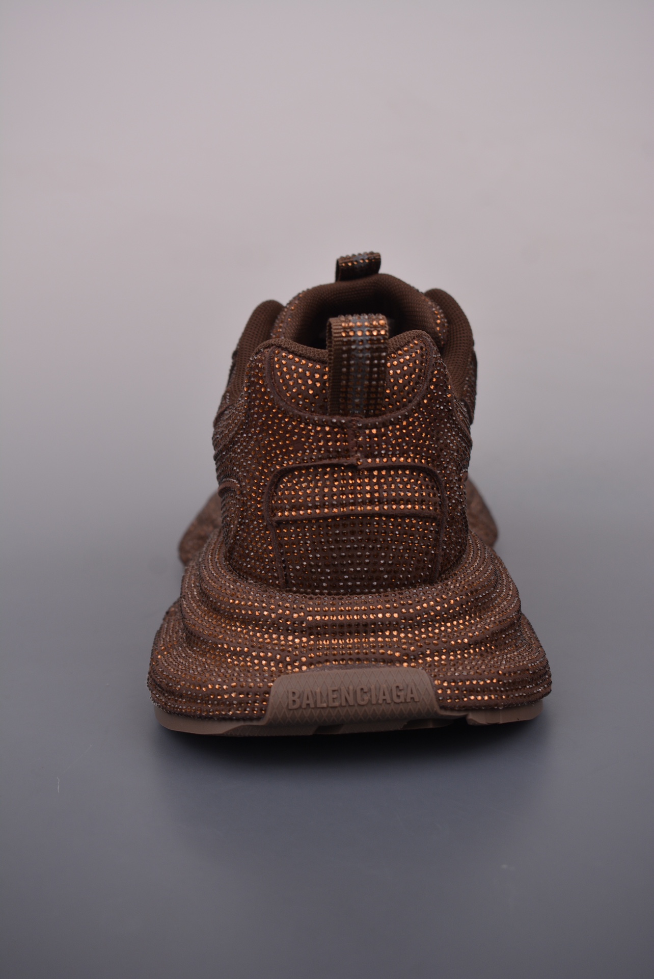 BALENCIAGA 3XL Sneakers Brown with Diamonds