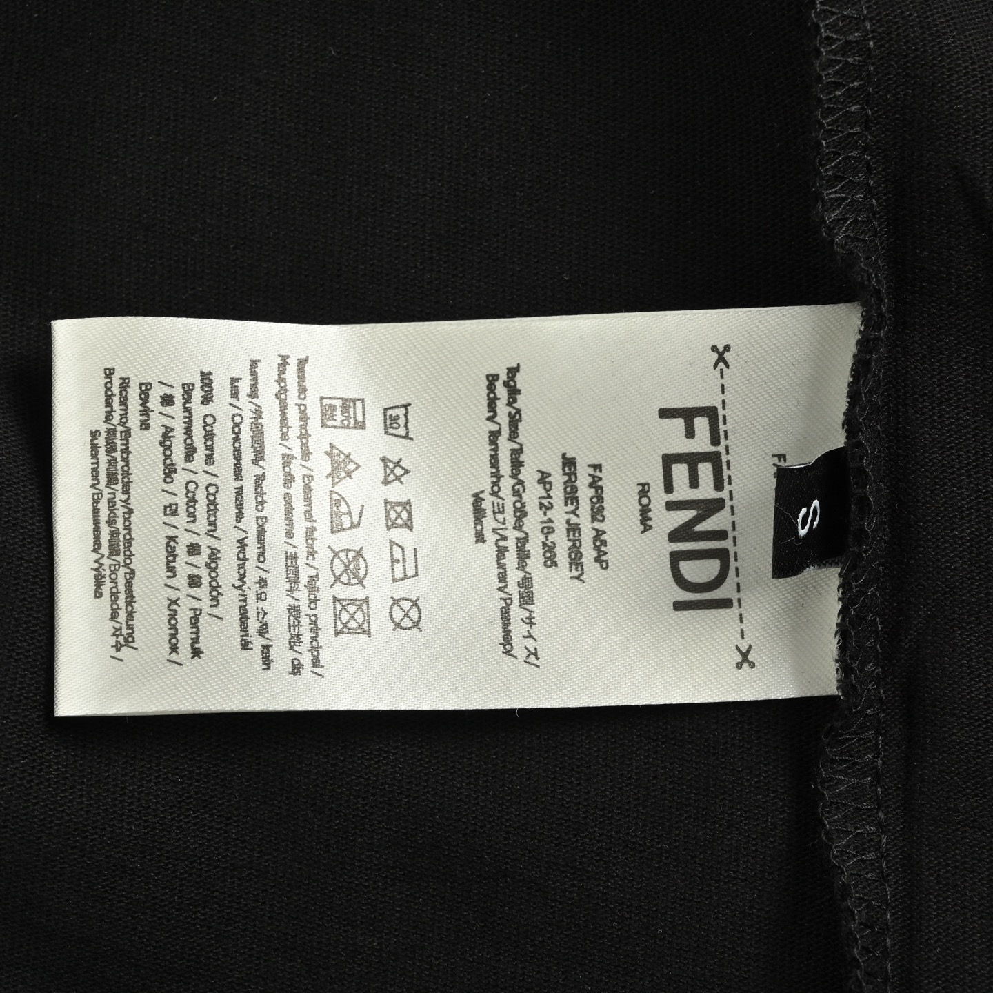 Fendi 25ss monster eyes flocked laminated short sleeves