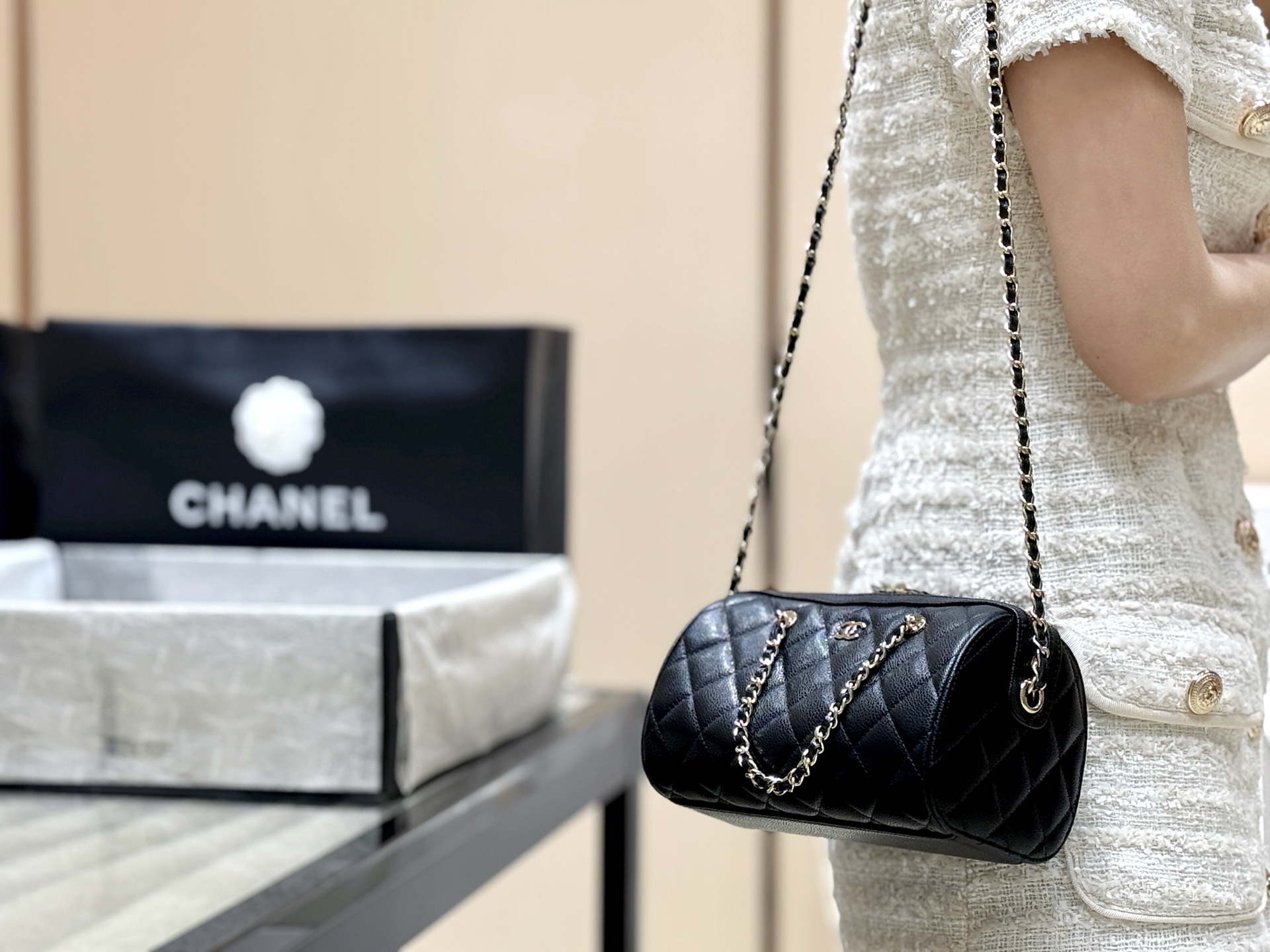 Chanel 25P Spring/Summer Preview Collection mini bowling bag AP4474