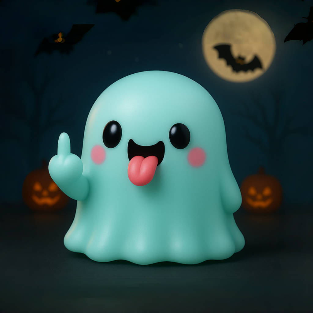 🔥Halloween Cute Middle Finger Ghost Sculptures🔥