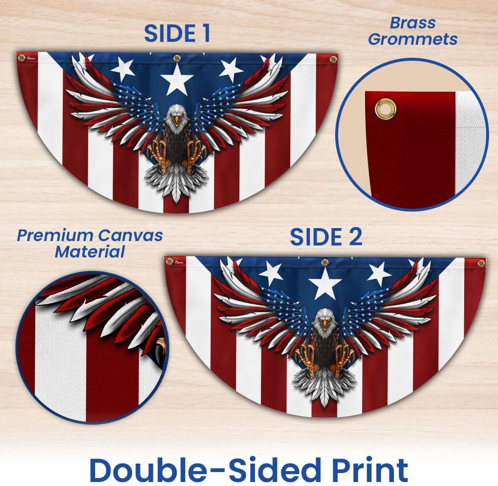Patriot Flag Eagle Bunting Flag - Celebrate American Pride Year-Round