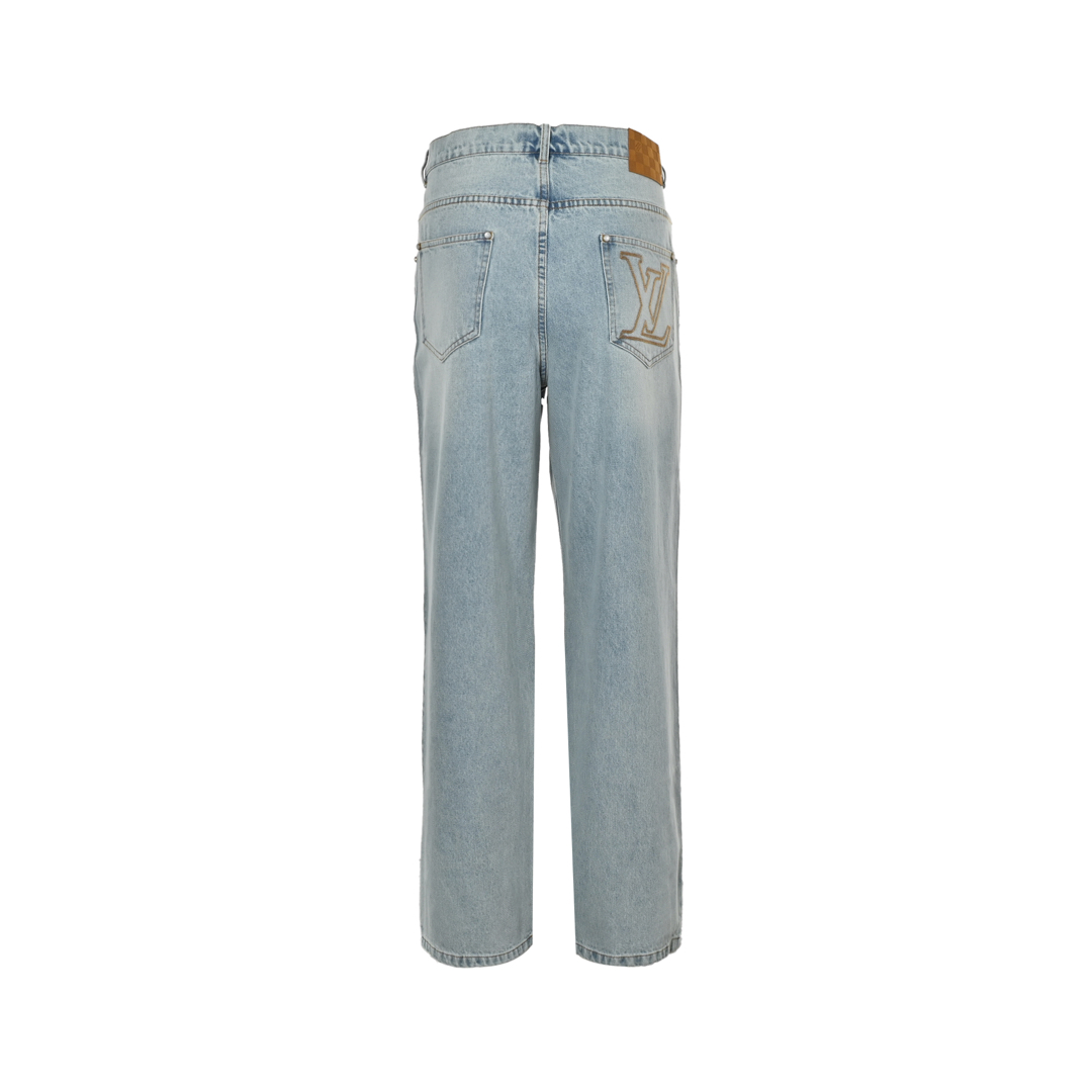 Louis Vuitton 24Fw embroidered logo jeans