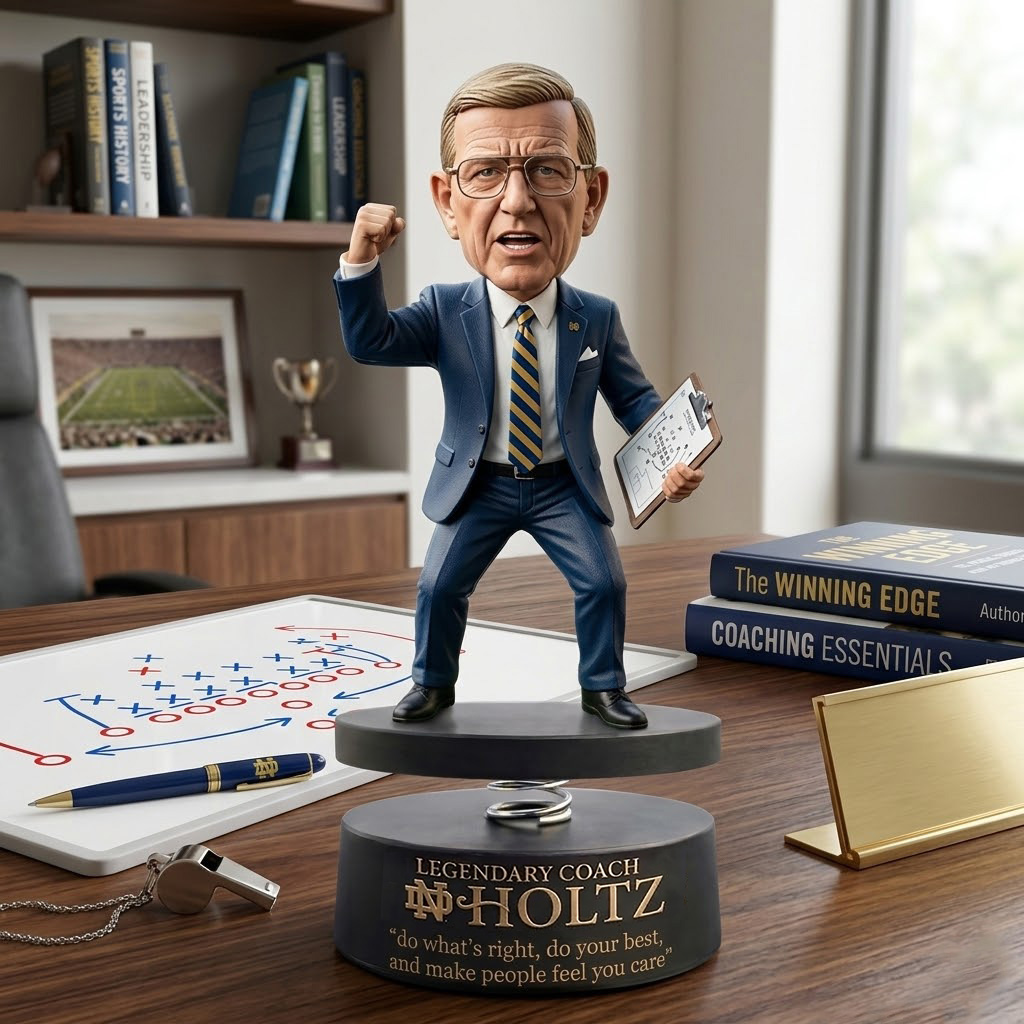 🏈 Legendary Coach Lou Holtz Commemorative Dashboard Figure