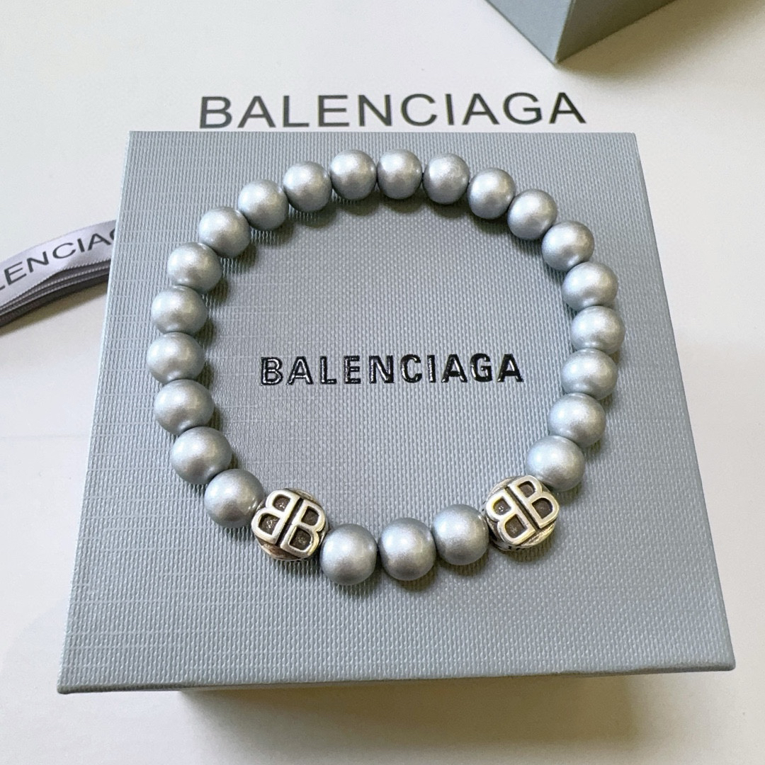 Balenciaga Pearl Thai Silver Style Bracelet