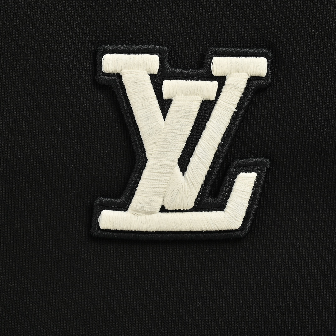 Louis Vuitton 24ss chest embroidered lettering short sleeves