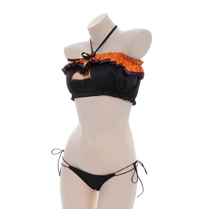Sexy Pumpkin Cat Lingerie Suit