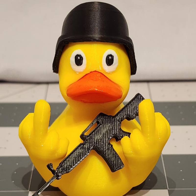Flip Off Middle Finger Duck - Tactical Version