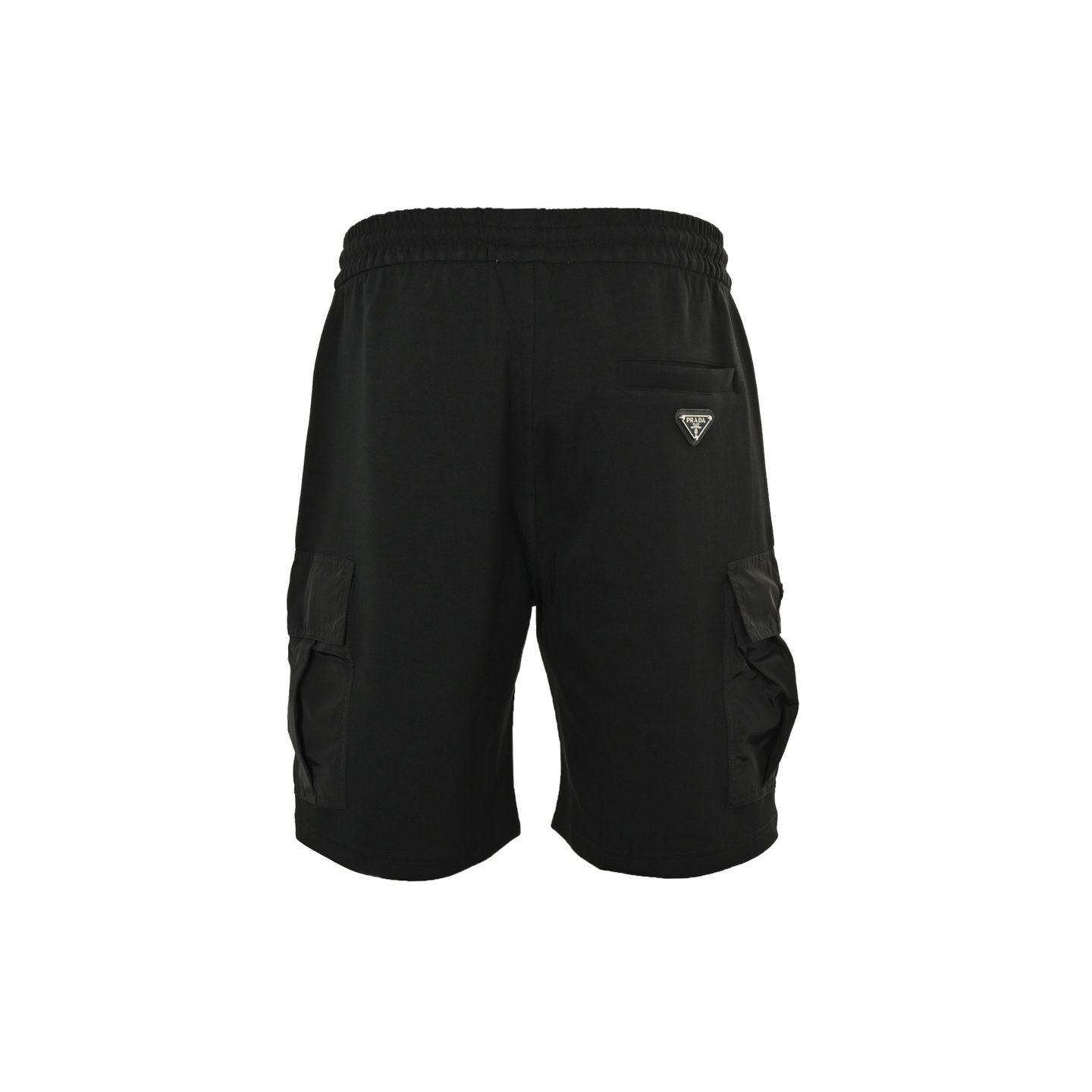Prada 25ss metal triangle logo side pocket cargo shorts