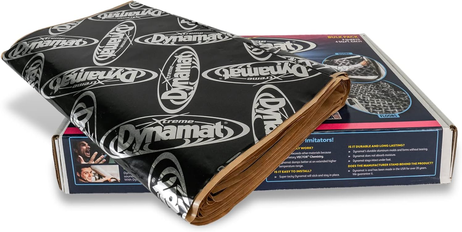 Dynamat Thick Self-Adhesive Sound Deadener with Xtreme Bulk Pack 9 Sheets