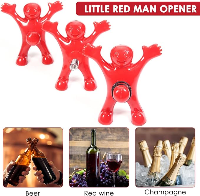 Funny Red Man  Wine Bottle Stopper Bottle
