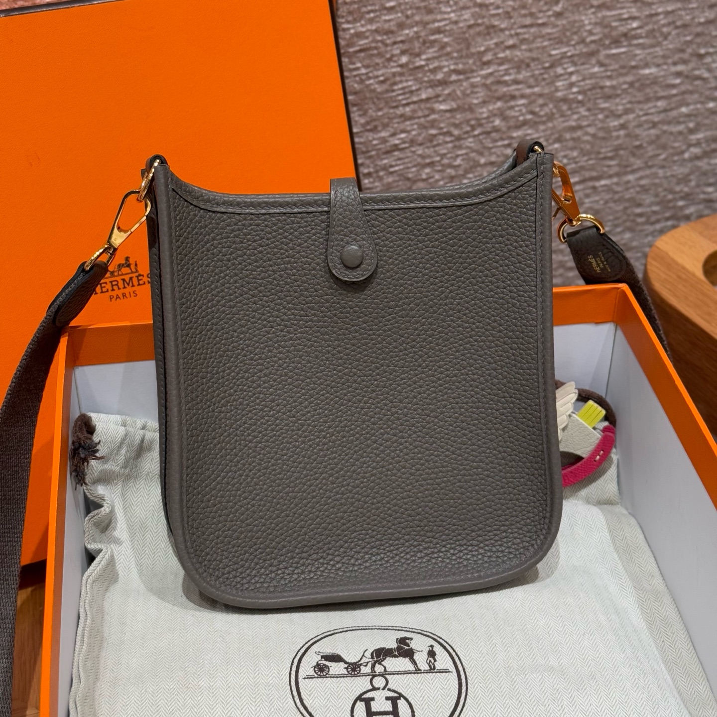 Hermès Evelyne 8FGris Etain Handbag (Handmade to Order)
