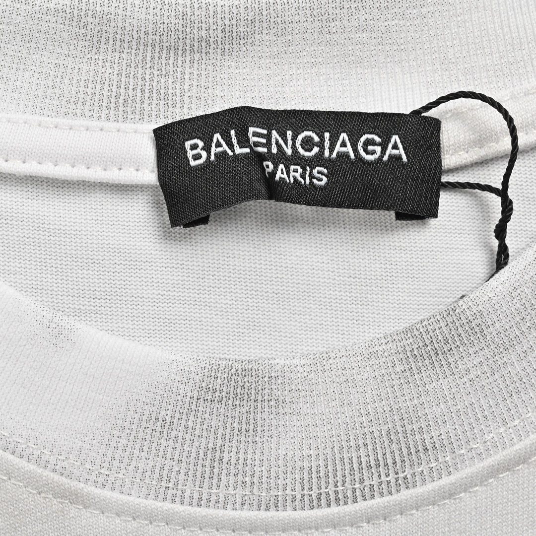 Balenciaga 24ss embroidered cola mud dyed short sleeves