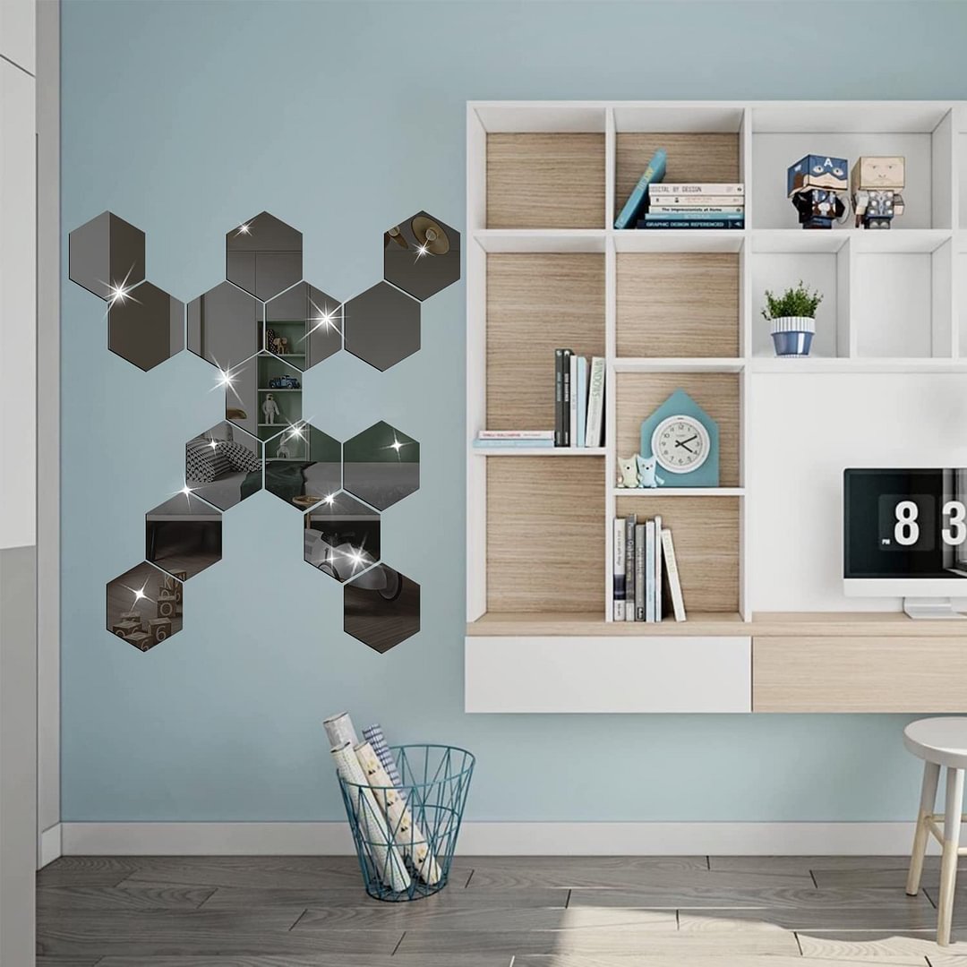 🔥Last Day Promotion-50% OFF🔥Hexagon Mirror Wall Stickers-(15cm)-1 Set(12 Pieces)-Buy 3 Sets Get 3 Sets FREE & FREE SHIPPING