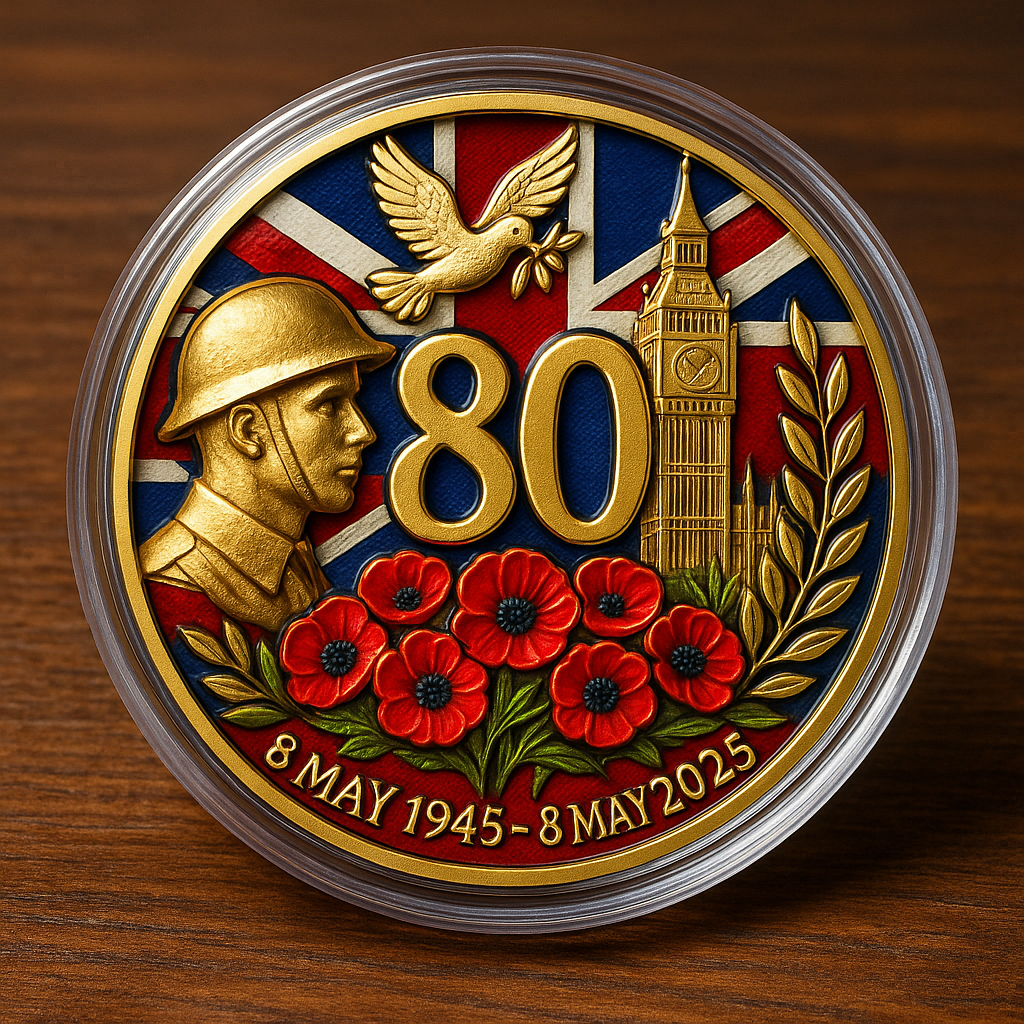 🇬🇧 VE Day 80th Anniversary Coin™ — Honouring the Heroes, Remembering the Peace