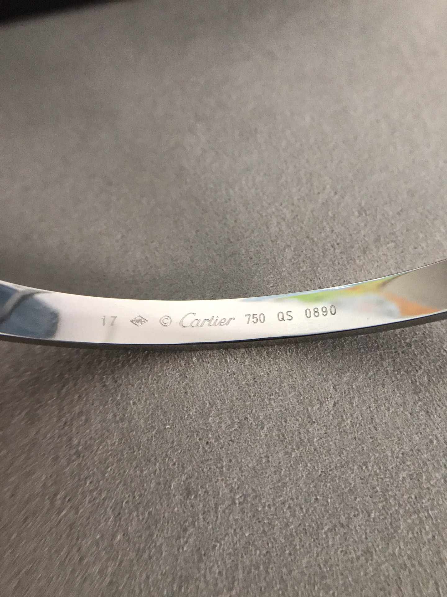 Cartier love series C-shaped bracelet
