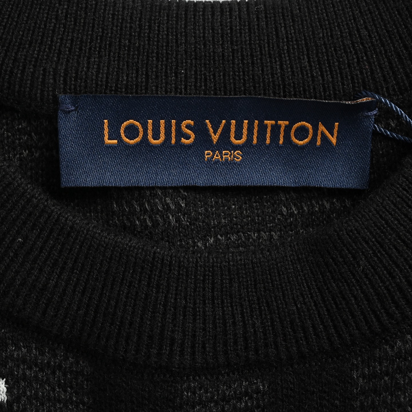 Louis Vuitton 25ss luggage tag checkerboard jacquard knit short sleeve