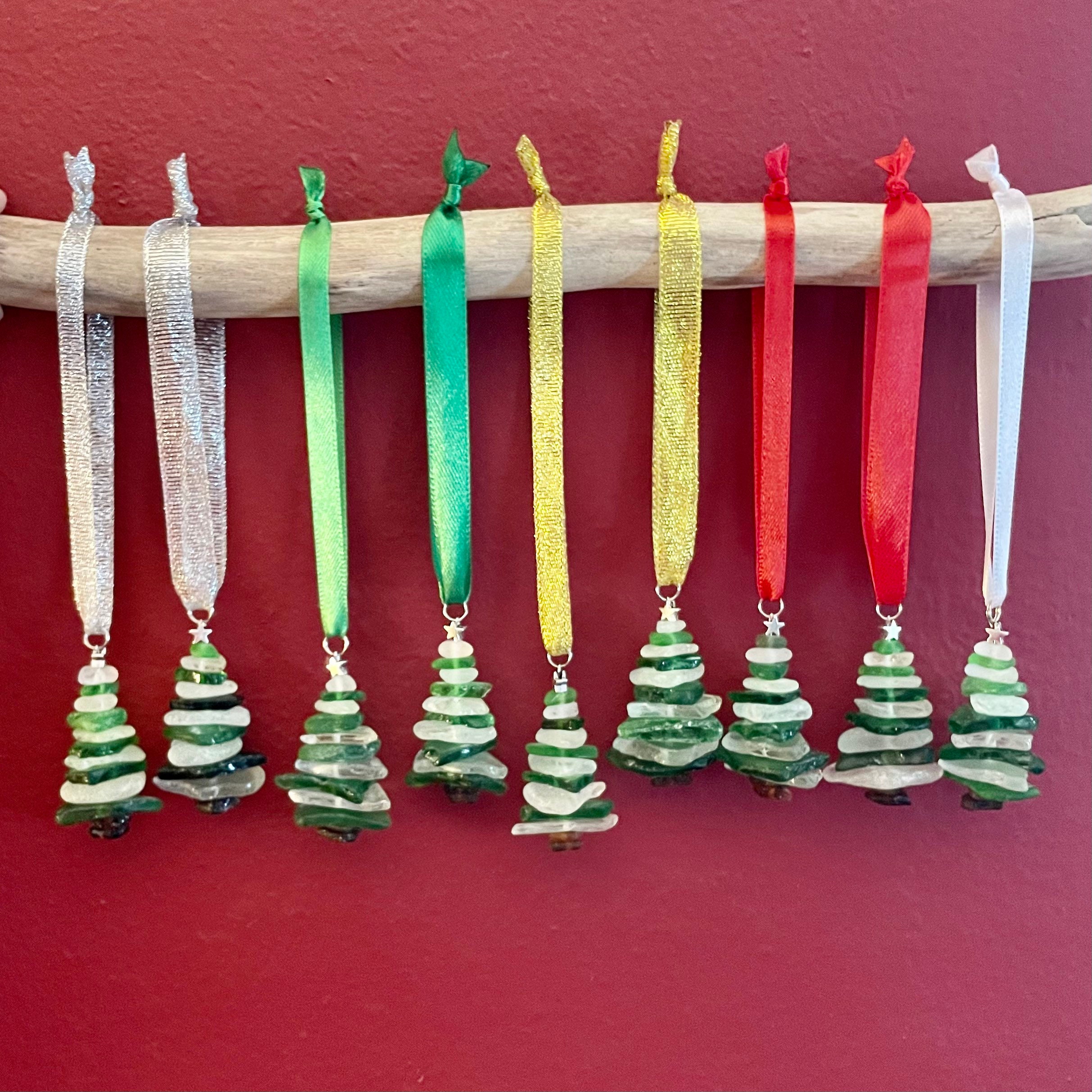 Lake Erie Beach Glass Christmas Tree Ornament