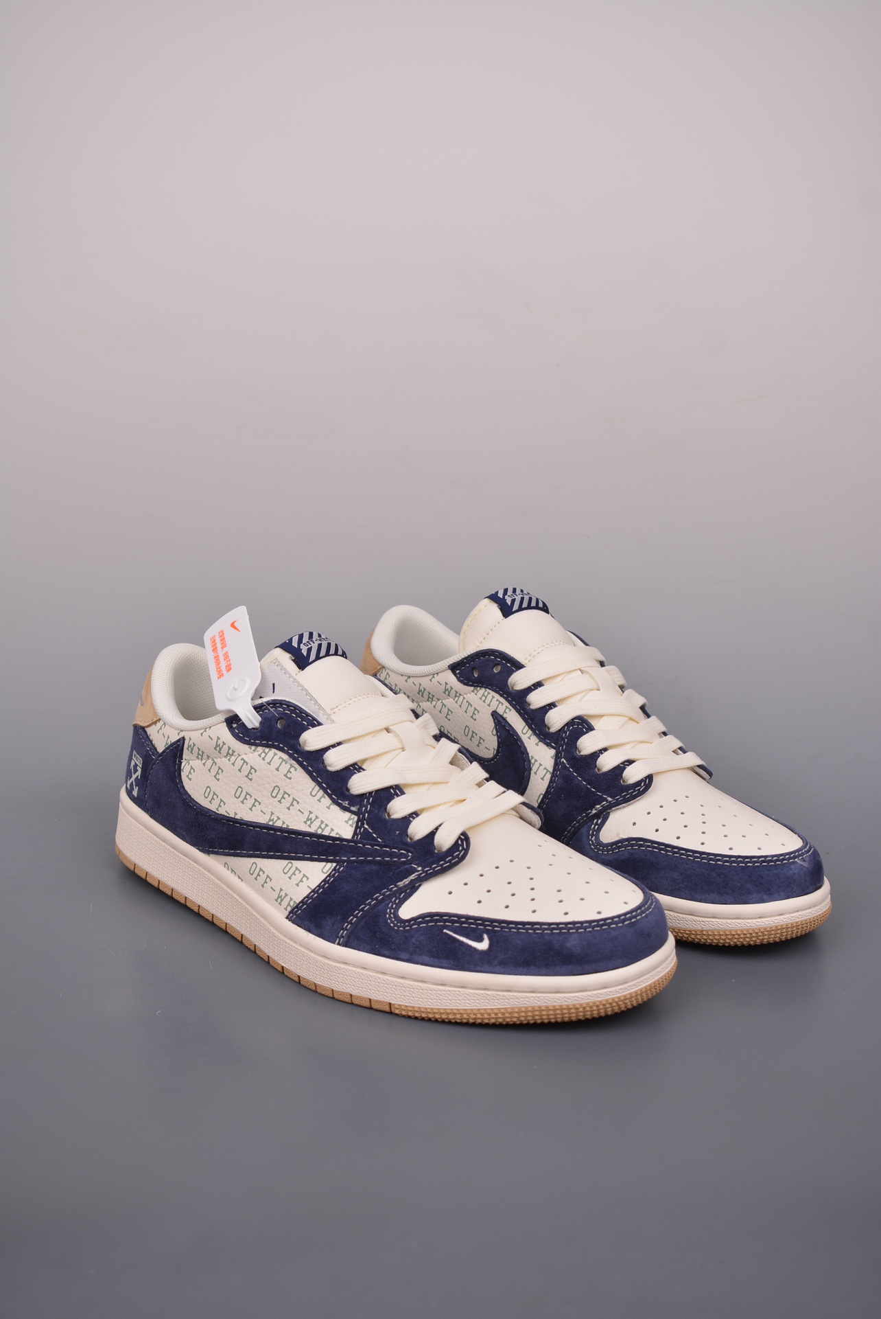 ravis Scott x Off-White x Nike Air Jordan 1 Low OG SP Off-White blue HQ2993-100