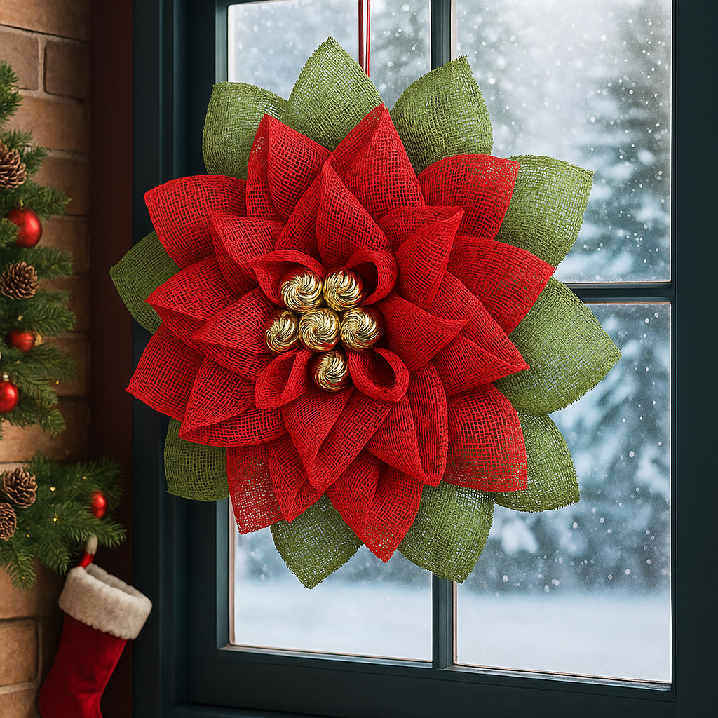 🎄Early Christmas Sale🔥Christmas Wreath With Poinsettias