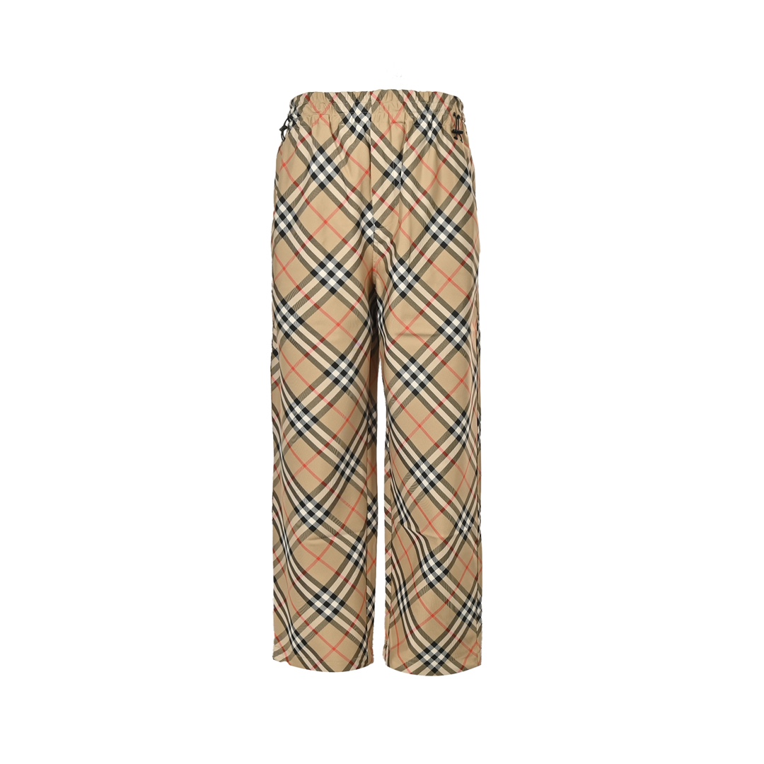 Burberry 24Fw Warhorse Embroidered Check Trousers