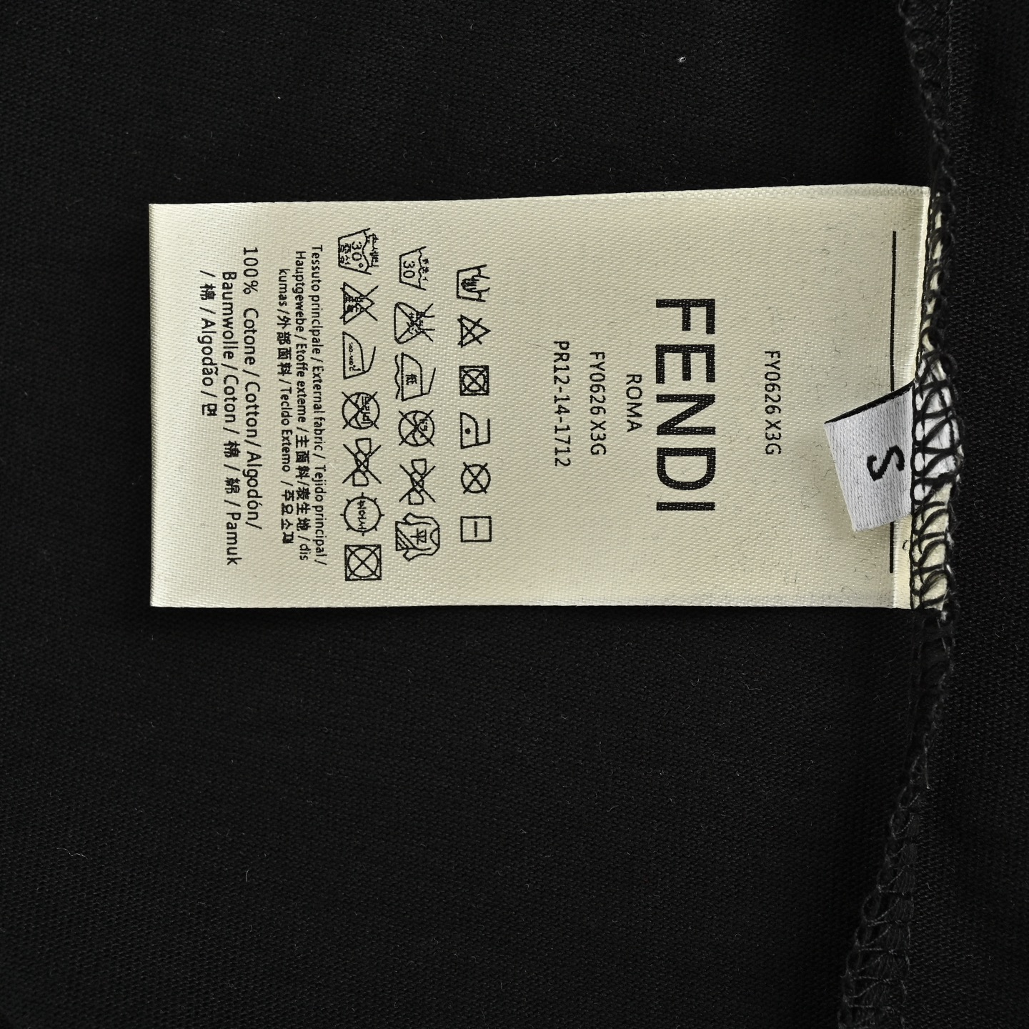 Fendi 25ss FF embroidered logo short sleeve