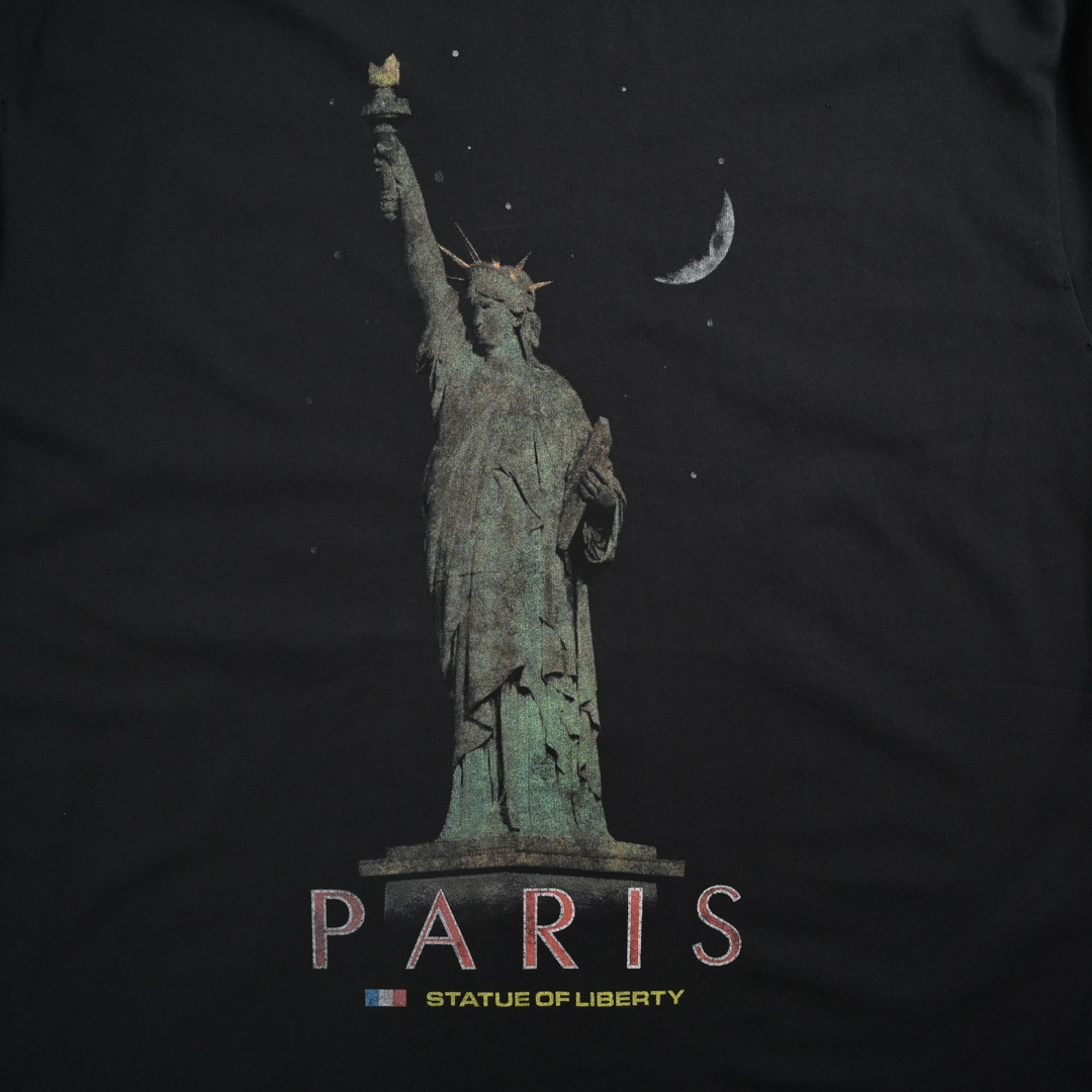 Balenciaga 24ss Statue of Liberty print short sleeve