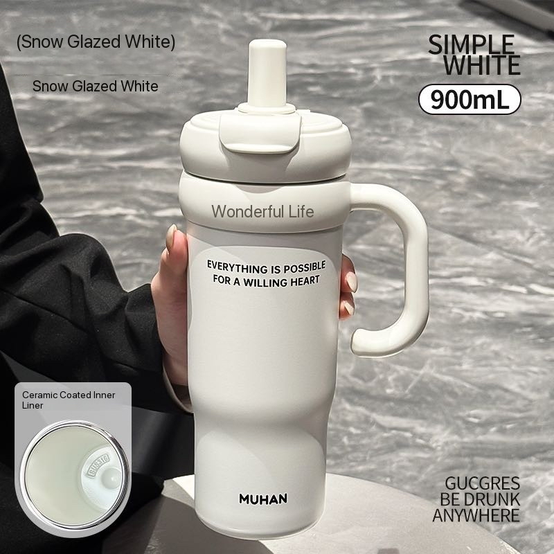 Giant insulated water bottle, large capacity, suitable for women, office workers, desktop cups, car cups, and men.
